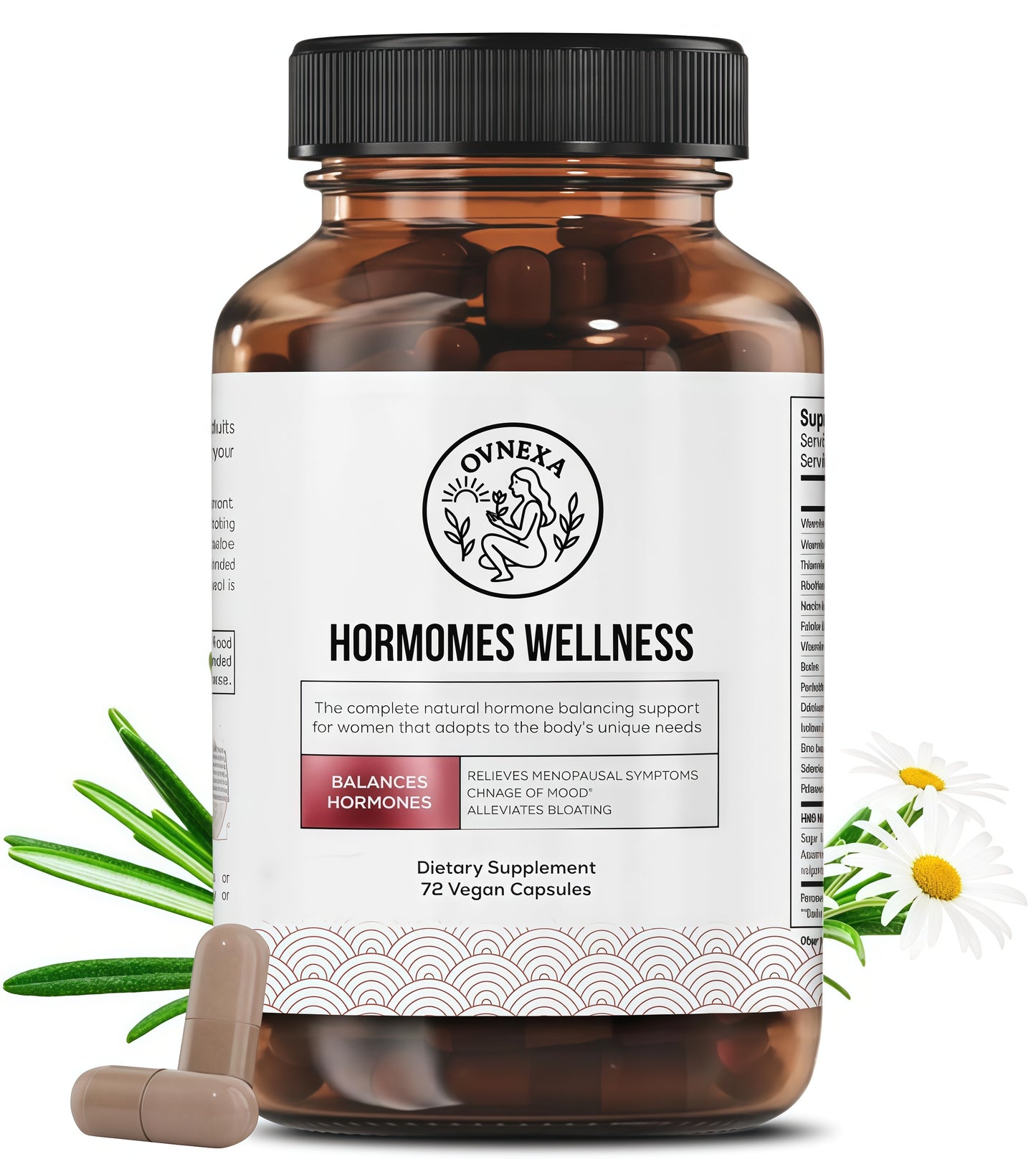 Happy Mammoth **Not Available Hormone Harmony Natural Hormonal Support for Women, Relief for Menopause, Perimenopause, Healthy Hormonal Balance, Hot Flashes. 72 Capsules.