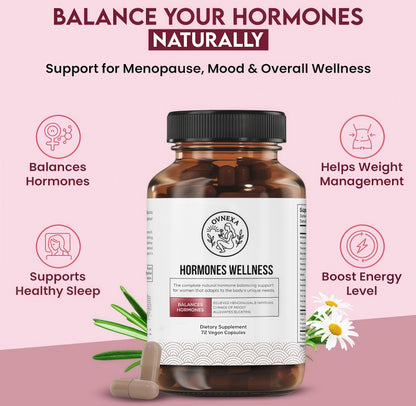 Happy Mammoth **Not Available Hormone Harmony Natural Hormonal Support for Women, Relief for Menopause, Perimenopause, Healthy Hormonal Balance, Hot Flashes. 72 Capsules.
